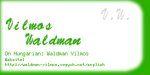 vilmos waldman business card